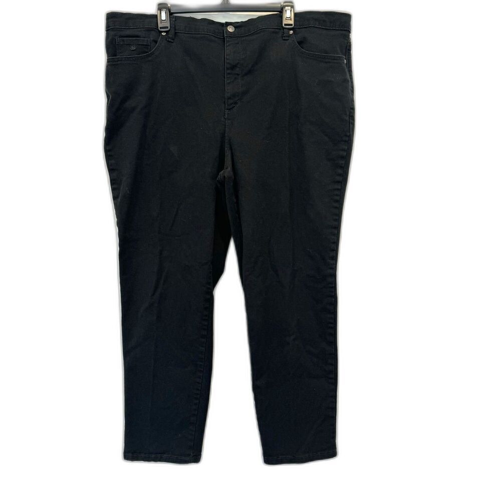 Gloria Vanderbilt Amanda Jeans Cotton Spandex Tailored Waist Women sz 24W Black